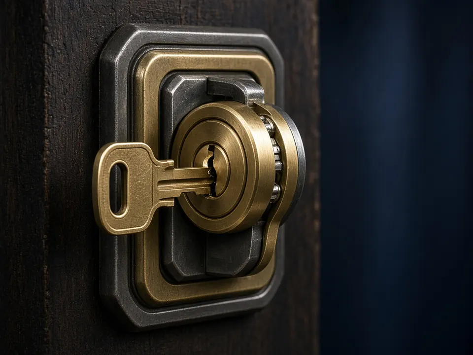 Bombín de seguridad en una puerta